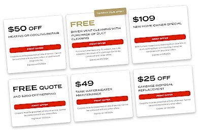 View our current special offers on AC maintenance services